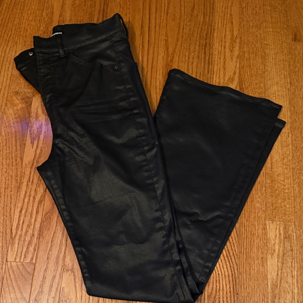 Express Black Faux Leather Pants